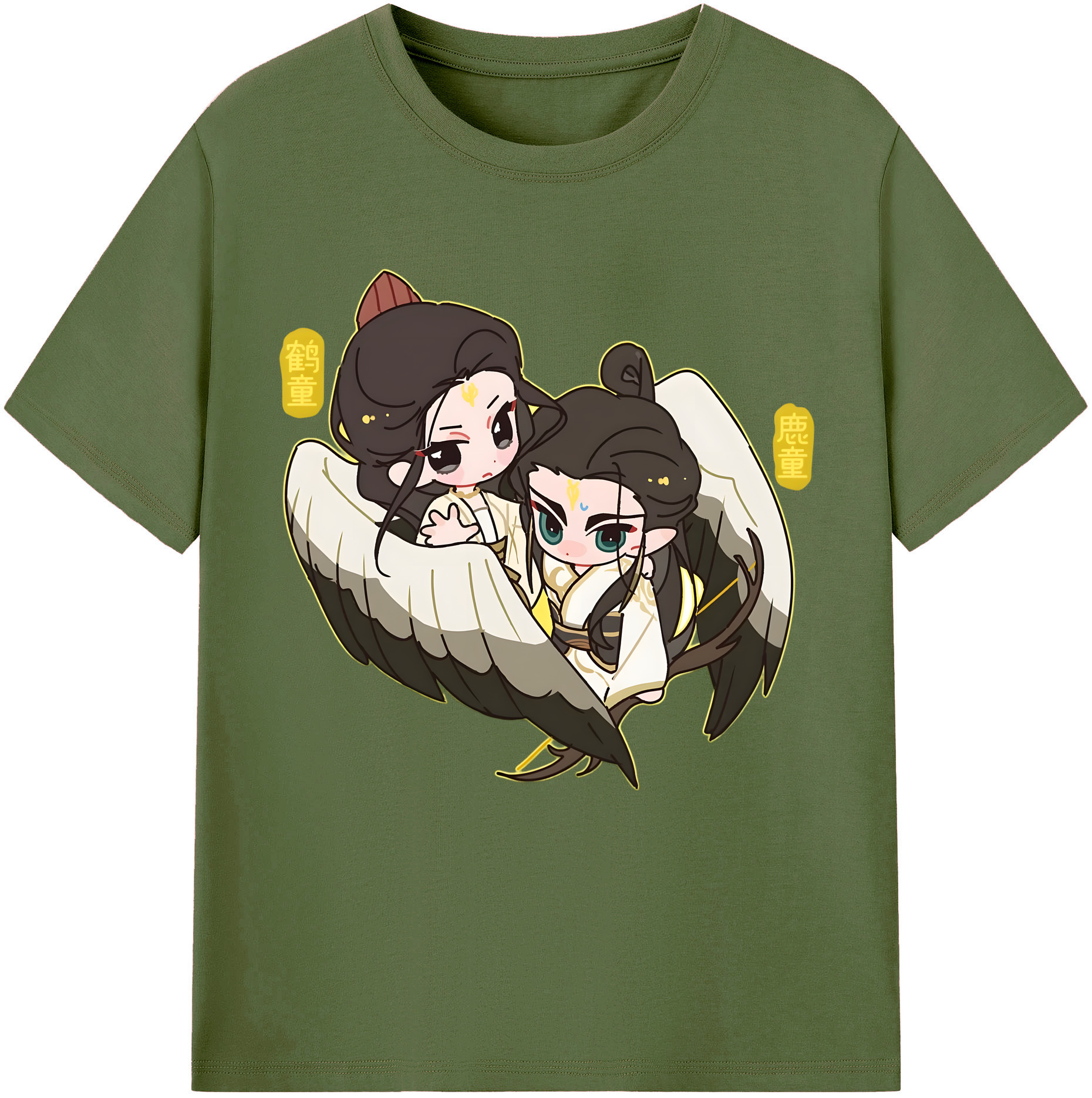 （画像用） Ne Zha 2 ナタ 魔童の大暴れ 綿100％半袖Tシャツ（フロントプリント）